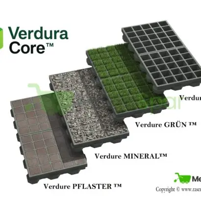 Rasengitter ohne klassischen Unterbau auf tragfähigem Untergrund