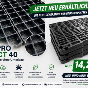 ReitPRO Direct 40 – Paddockplatten ohne Unterbau für Offenstall und Pferdeauslauf