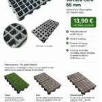 Verdura Core 65 mm Schwerlast-Rasengitter 40 Tonnen für LKW Parkplätze und Industrieflächen